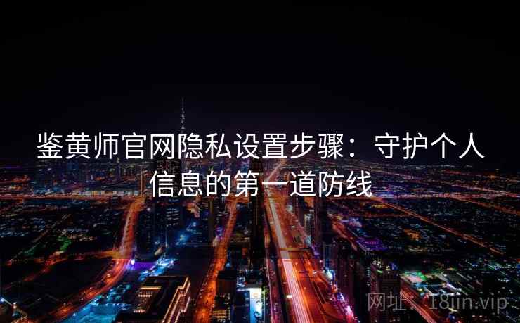 鉴黄师官网隐私设置步骤：守护个人信息的第一道防线