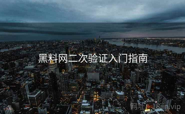 黑料网二次验证入门指南
