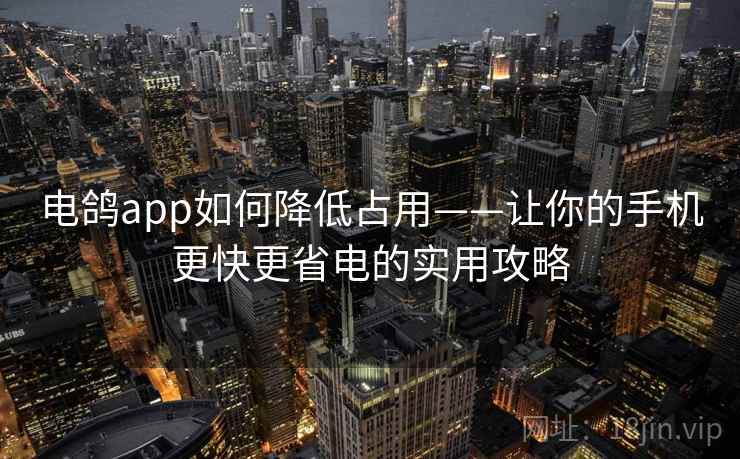 电鸽app如何降低占用——让你的手机更快更省电的实用攻略