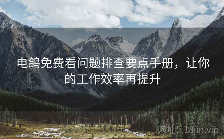 电鸽免费看问题排查要点手册，让你的工作效率再提升