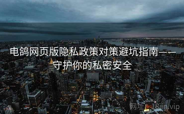 电鸽网页版隐私政策对策避坑指南——守护你的私密安全
