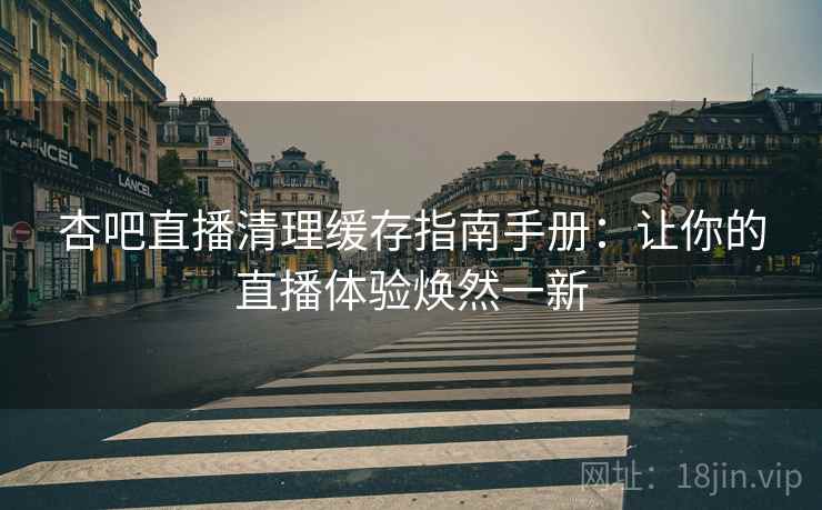 杏吧直播清理缓存指南手册：让你的直播体验焕然一新