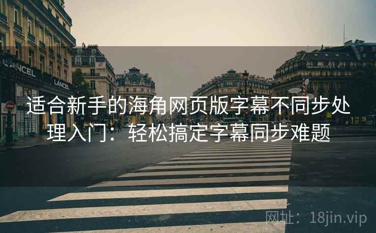 适合新手的海角网页版字幕不同步处理入门：轻松搞定字幕同步难题