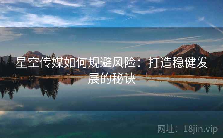 星空传媒如何规避风险：打造稳健发展的秘诀